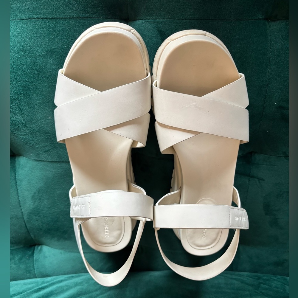 White Summer Strappy Platform Sandals